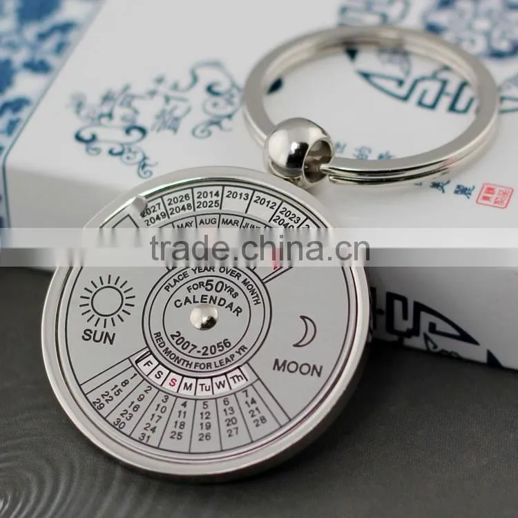 Custom promotional permanent calendar keychain wholesale