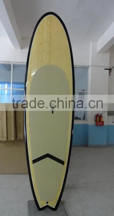 deck&bottom bambooand rail color surfboard SUP