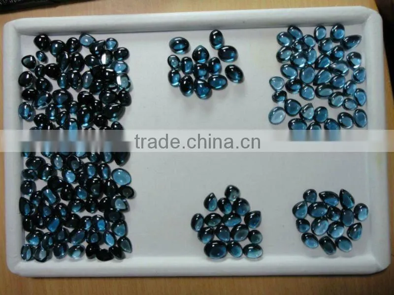 London Blue topaz cabochon Loose Calibrated Briolettes Faceted drops cut