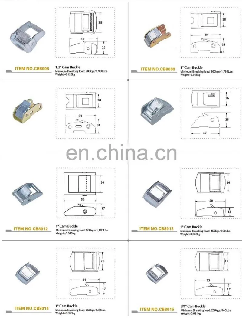 Safty Heavy Duty Nice Quality Metal Trimming Cam Lock Buckle