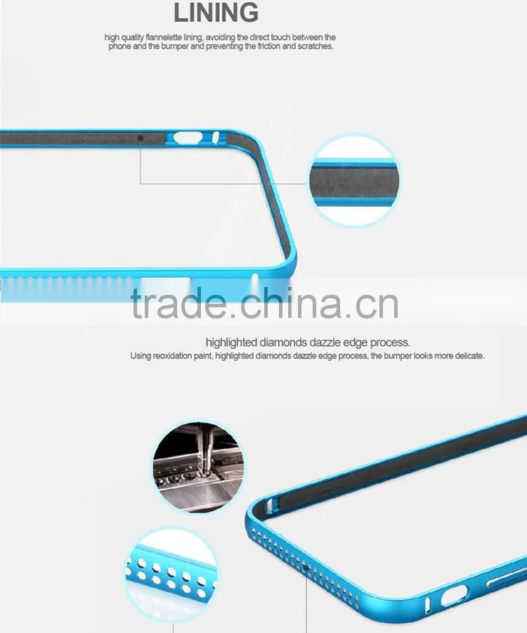 Hot sale Bulk Shine Diamond Aluminum Case for iPhone 6 Bumper Case