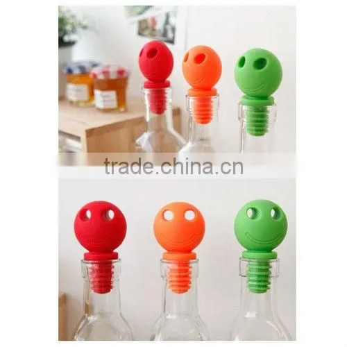 Colorful silicone wine stopper