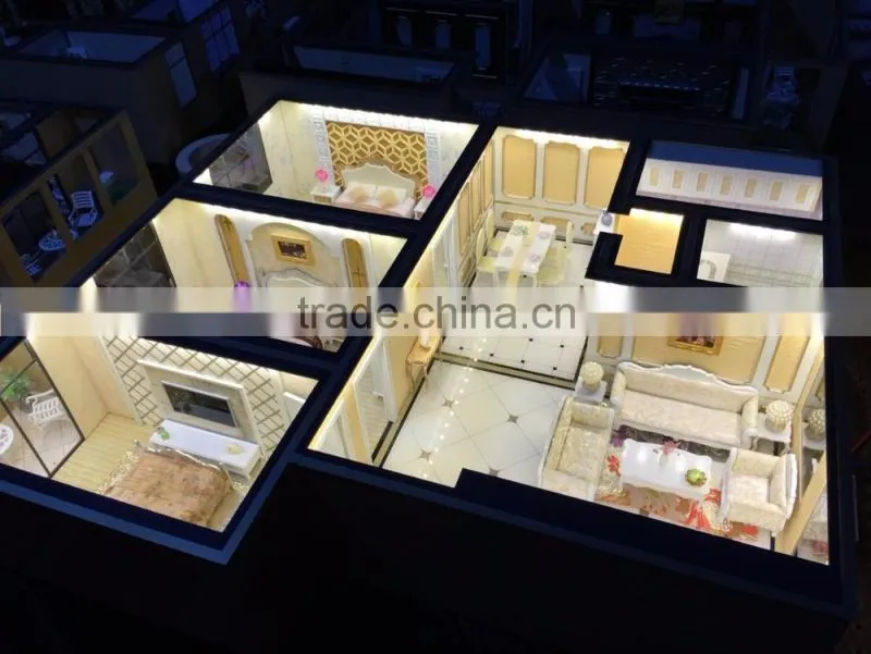 Customized 3D interior family model scale model making home layout model making 3d building model miniature