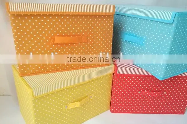 Red Canvas storage container with Lid