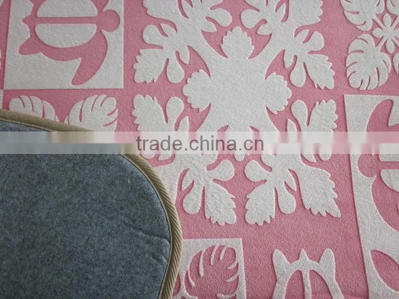 Cheap children print plush microfiber warm soft kids pink carpet