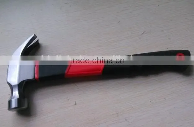 American Type claw hammer with half plastic coated handle