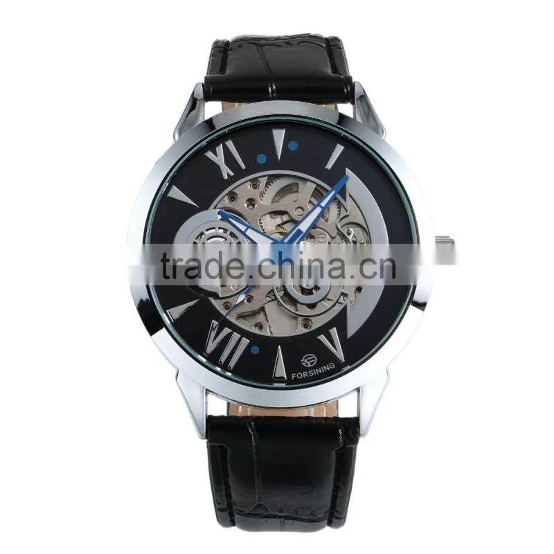 2016 Mens Luxury Men Skeleton Mechanical Hand Watch Brand Watches ZB004