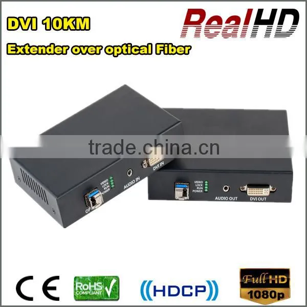 2016 Hottest Uncompressede Lossless 10KM Optical Fiber DVI Extender