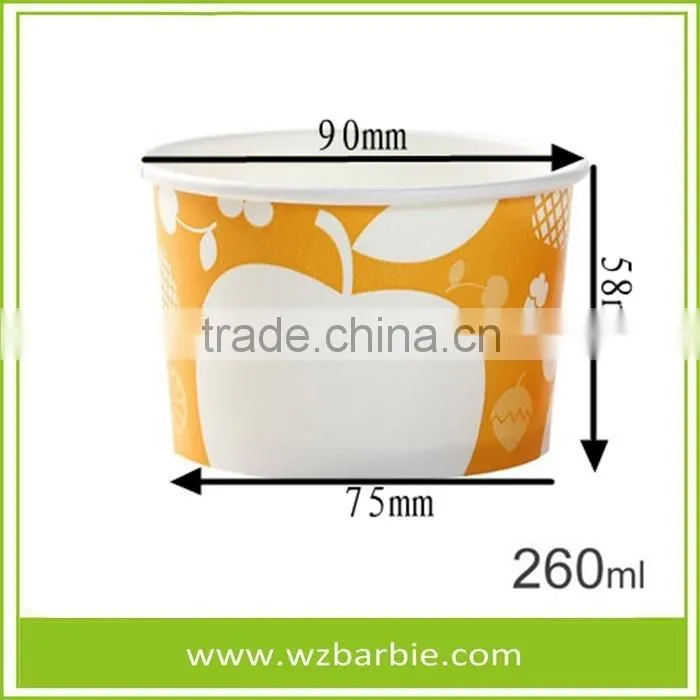 Recyled Ice Cream Paper Cup/Bowl For Ice Cream With Custom Logo Printed