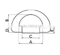 hardware d rings with supporting point