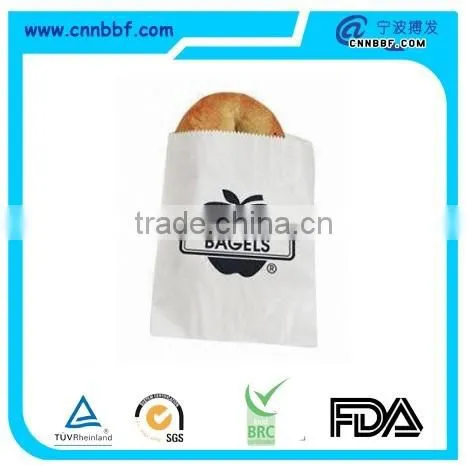 Bread custom white paper bag for restaurant
