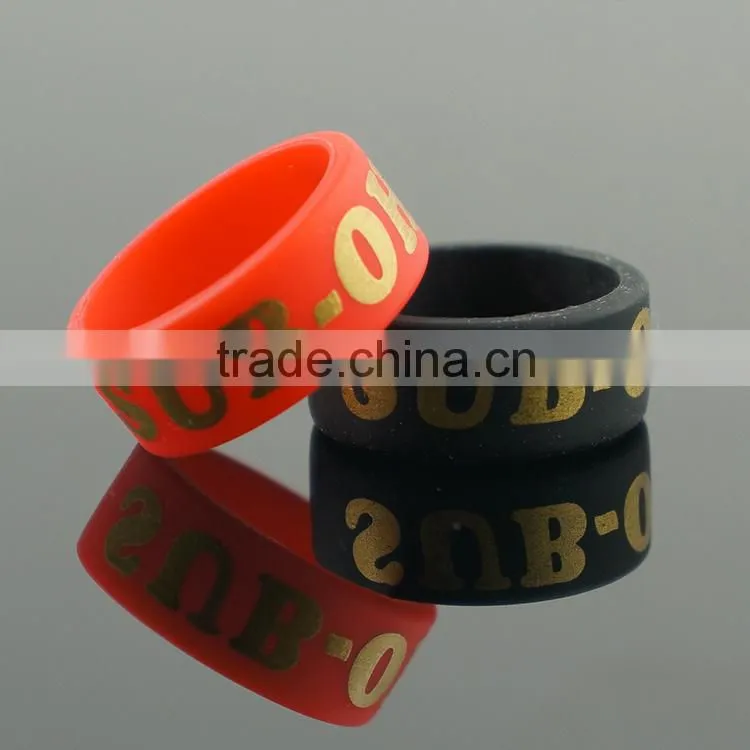 2015 new design Best selling products silicone vape band for eicg atomizer, tank mod, silicone vape band for christmas stocking