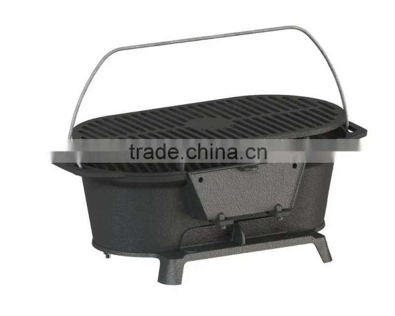Pre-seasoned Cast Iron Cookware outdoor charcoal BBQ grill