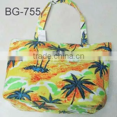 fashion polyester beach bag with mat