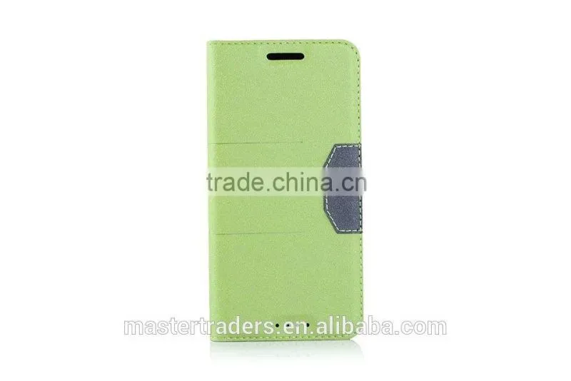 Frosted Auto Pull Flip Wallet PU Leather Case For HTC M9 MT-3024