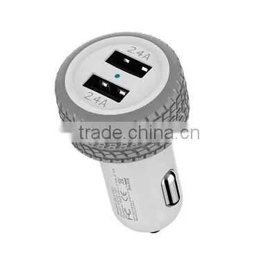 New 4.8A Dual USB Car Charger with Smart Sense IC