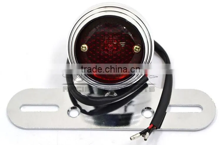 BJ-LPL-035 Billet Aluminum Universal Chrome Motorcycle Brake Lights LED Motorcycle Tail Light