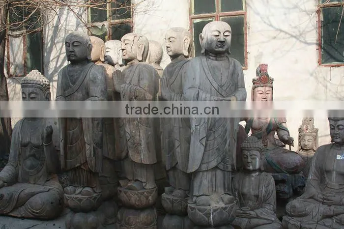 Chinese antique wooden standing buddha