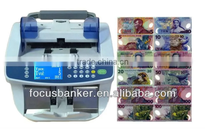 (Good Price ! ) Money Counter Machine / Currency Counter Machine for New Zealand dollar(NZD)