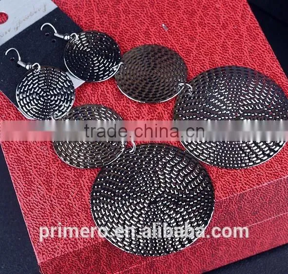 New India Multilayer Disc Fancy Design Women Baroque Gold Earrings