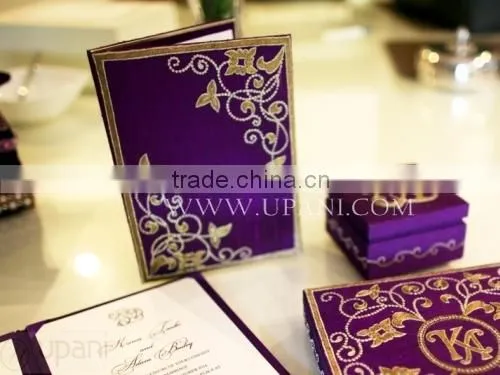 Purple wedding invitation
