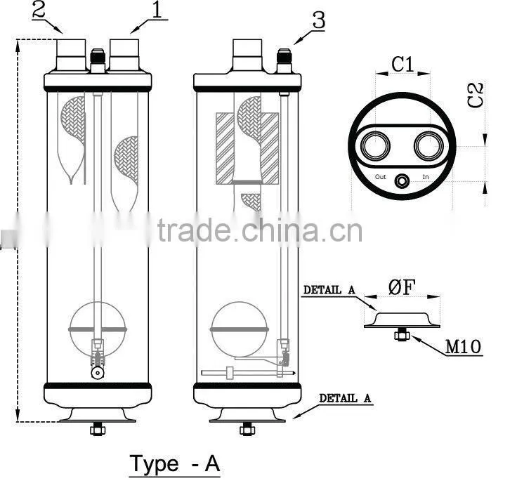 BLR/AW&BLR/AF SEALED AND FLANGED OIL SEPARATOR FOR REFRIGERATION