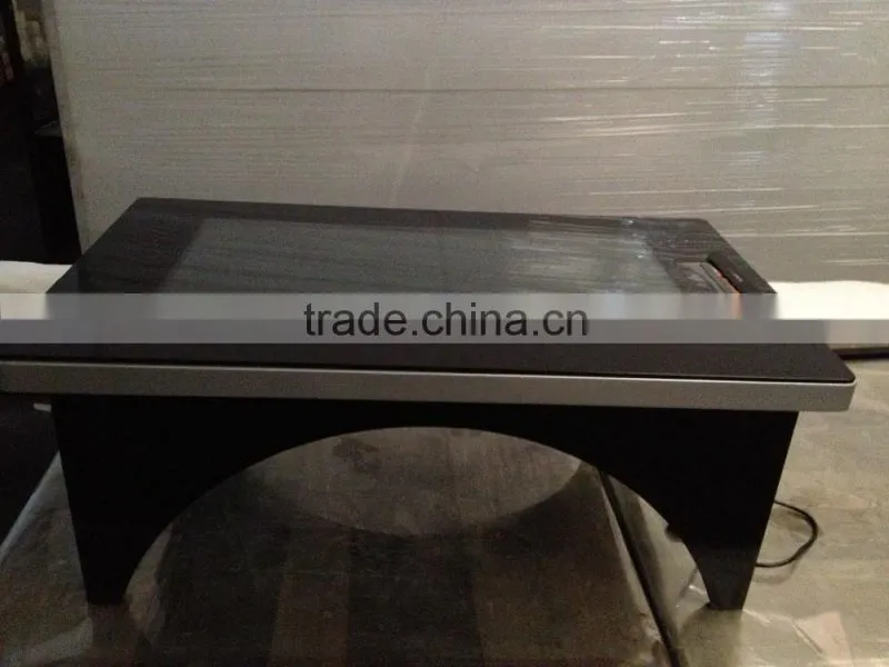Buffet table all can touch when coffee and interactive self-sevice terminal kiosk
