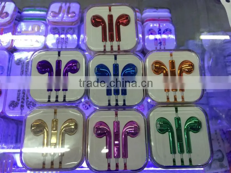 cheap wired gold new earphone for promotion for iphone5
