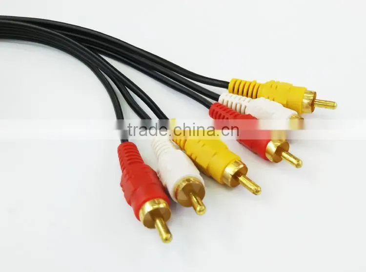 Manufacture quality PVA 3 to 3 rca line 1.5m 3m 5m