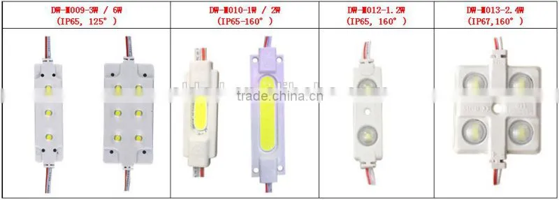 high bright 2W 180LM DC12V injection cob power led module rgb for advertising decoration lighting