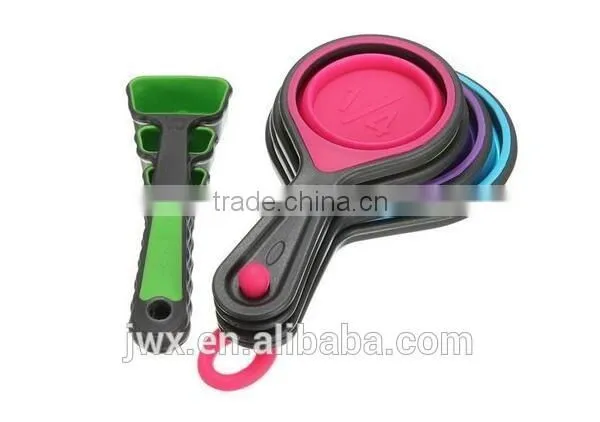 Food grade silicone 8-piece measuring cup in various colors