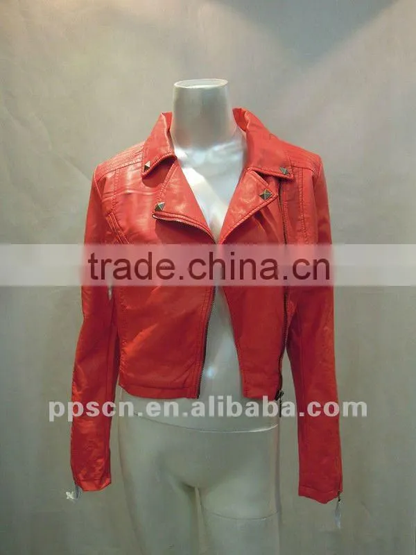 2015 ss fashion model ladies' punk style fur jacket,made in china