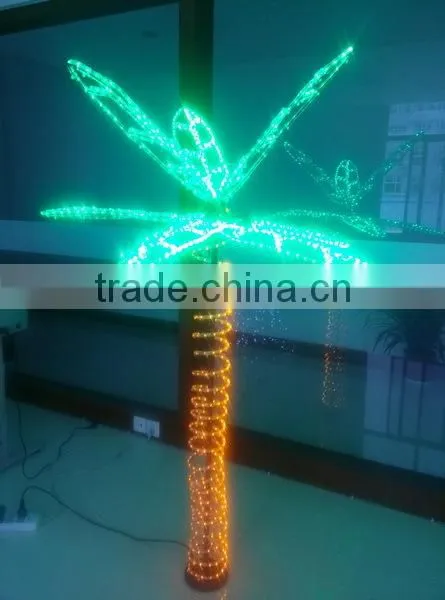 hot sale rope light motif light coconut tree outdoor decoration