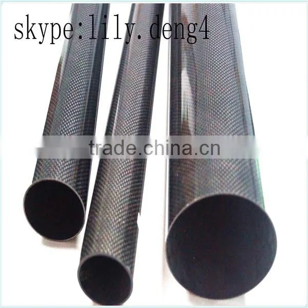 36mm Diameter Twill Glossy Laminated Carbon Fiber Oval Tube, Strong CFR Tubes