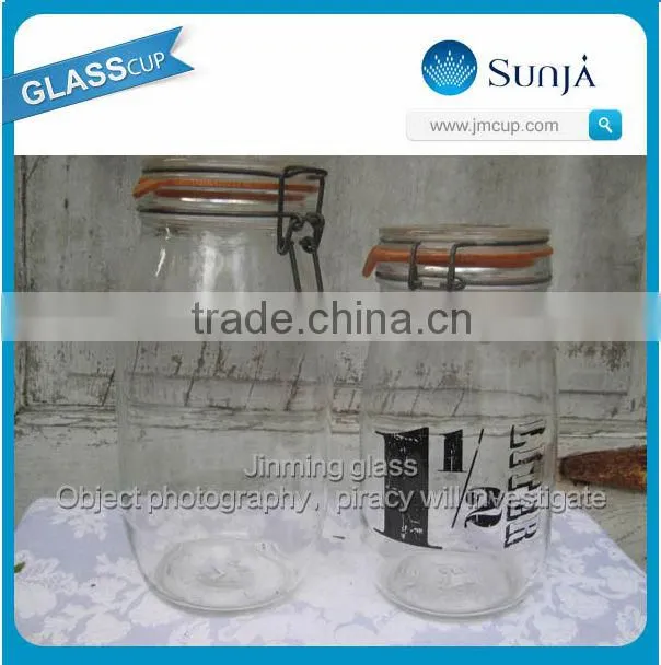 1000 ml glass mason jar with plastic tap