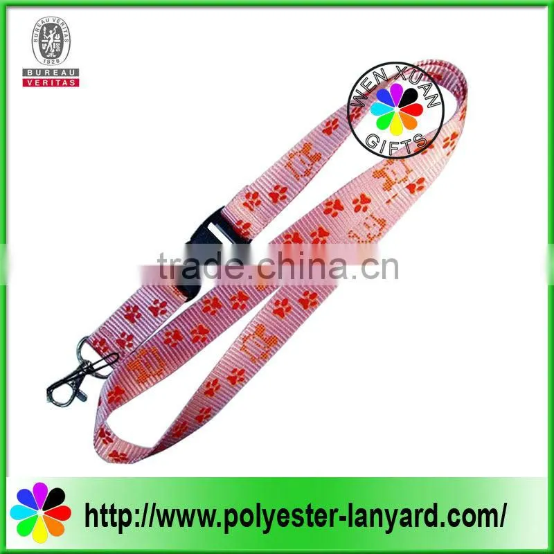 Customized fine woven lanyard