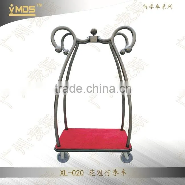 XL-007 Five Stars Stainless Steel Bellman Luggage Cart/Trolley