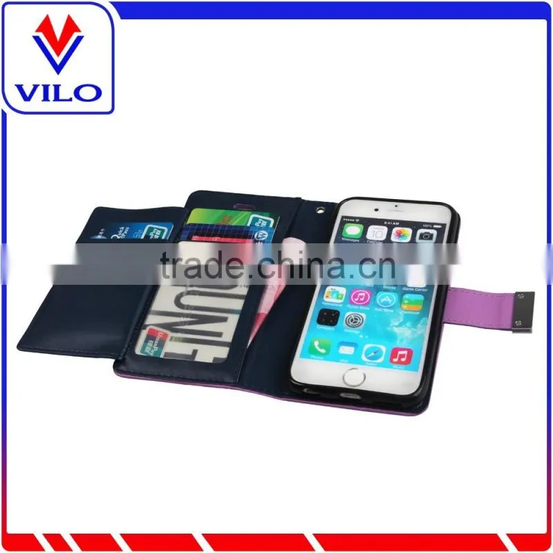High Quality Ultra Slim Fashion Design PU Leather Wallet Case Cover For iPhone 6