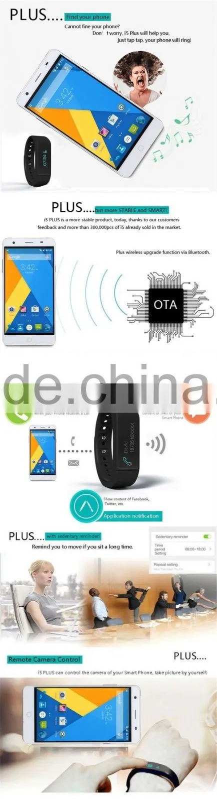 health sport fitness waterproof OLED IP68 Original Iwown I5 Plus Smart Bracelet