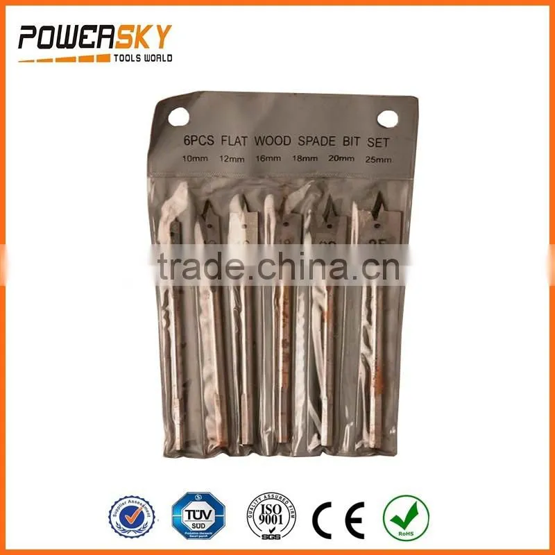 POWERSKY High Carbon Steel Wood Auger Bit Wood Flat Bits Wood Drill Bit