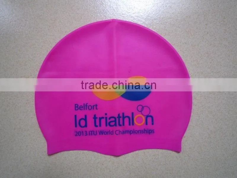 Swimmer Ornament Eco-friendly silicone ear protection swim cap