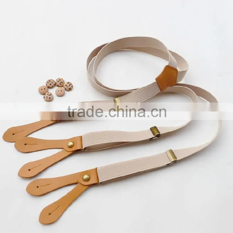 High Quality Finish metal Clip and Buckel Men's Elastic Suspender Braces gallusus