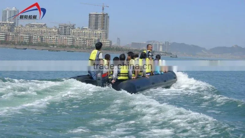 CE Certificated Aluminum floor and 1.6mm pvc 8m-8.5m Big large Inflatable Boat