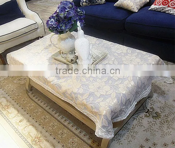 Jacquard woven chenille cotton handmade table cloth, table cover
