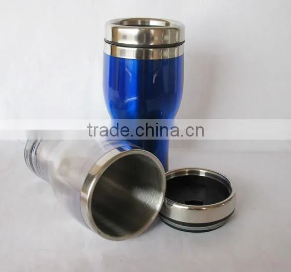 450ml Lucency wrap double wall travel mug for coffee,double wall stainless steel bottle