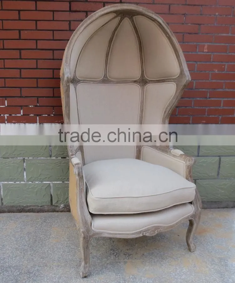 High Back Wooden Egg Chair