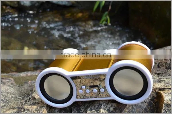 Robot-158u Aluminum Alloy Hi-Fi Stereo Portable Fm Radio,USB Music Speaker,Telescope Card Speaker