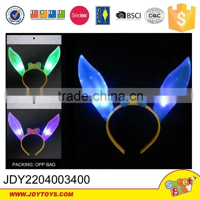 Latest hairband cute rabbit ears bobby pin with light