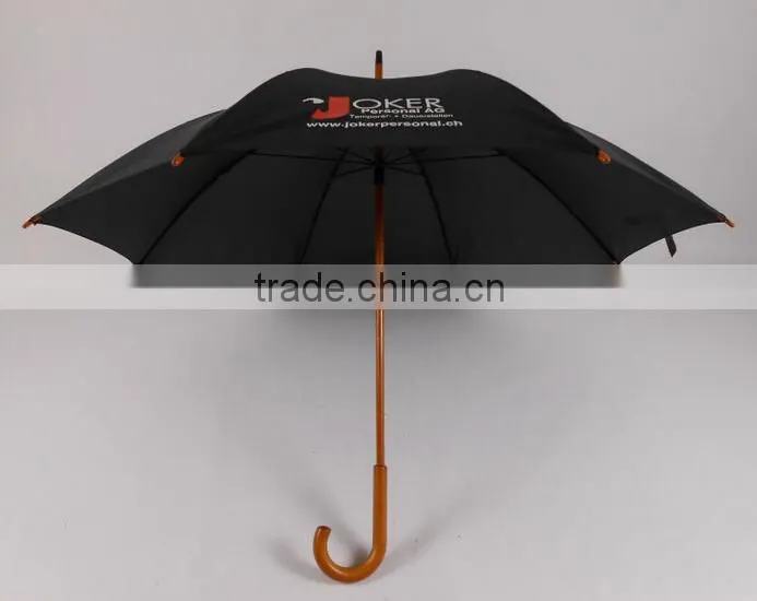 23 inches black color wooden handle umbrella wholesaler