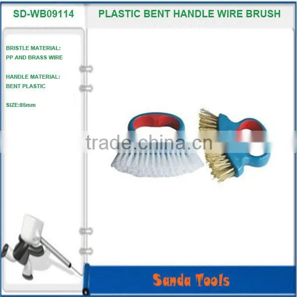 Plastic Bent Handle Wire cleaning brush
